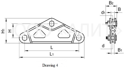 Two-circuit double-plated yoke with a single mount hole, type 2КД зображення 4