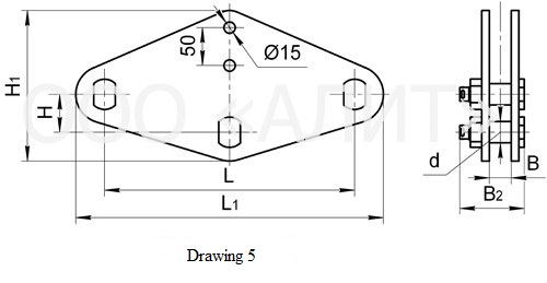 Two-circuit double-plated yoke with a single mount hole, type 2КД зображення 5