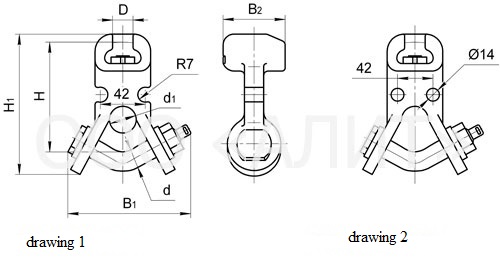 Special sockets clevis, type УС and УСК зображення 1