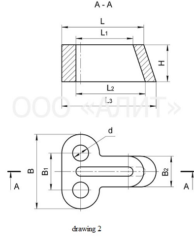 Single- or double-wedge clamps for a steel rope зображення 2