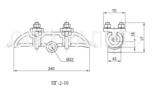 Suspension clamps, type ПГ зображення 2